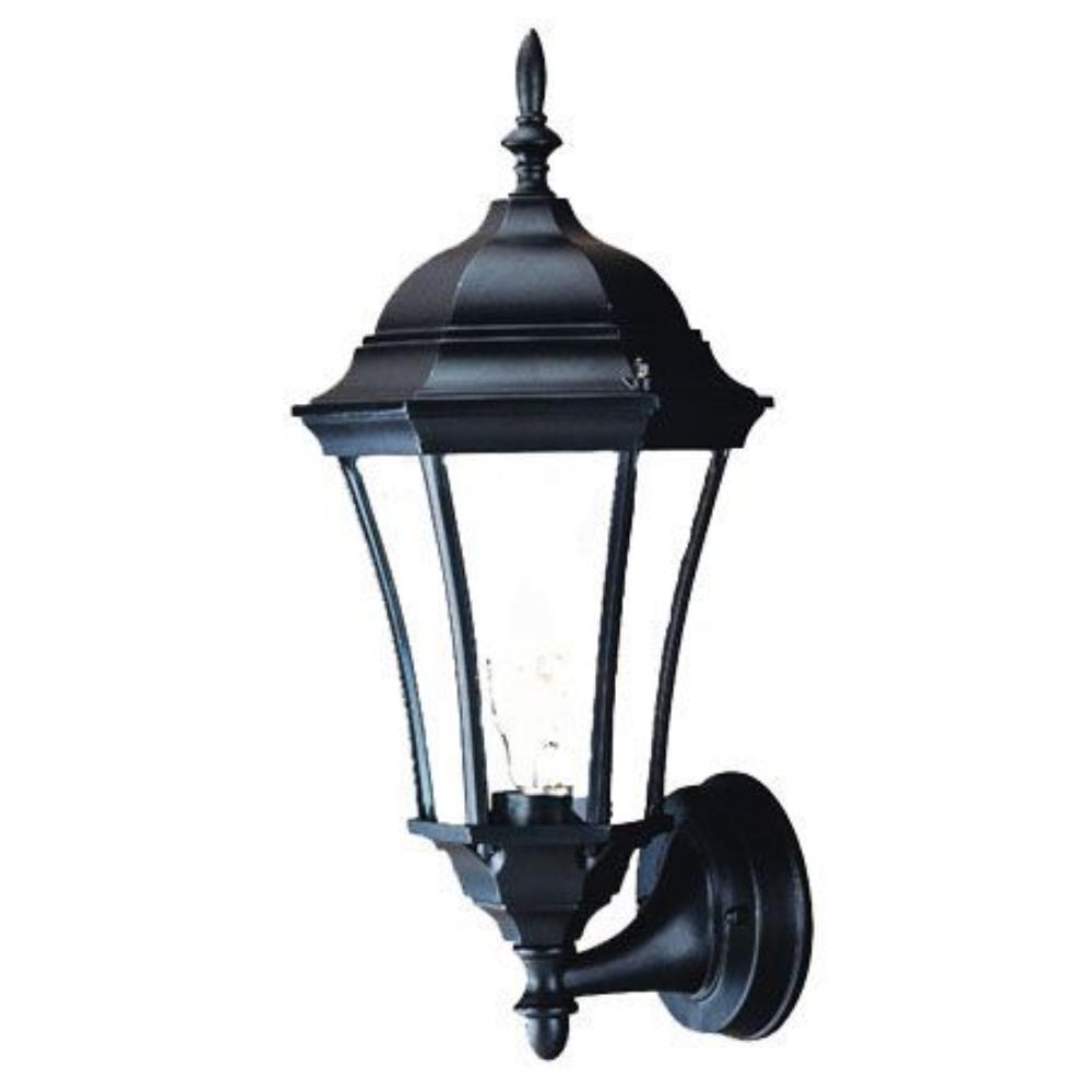 Acclaim Lighting-5020BK-Brynmawr - One Light Outdoor Wall Mount - 8 Inches Wide by 17 Inches High   Matte Black Finish with Clear Beveled Glass