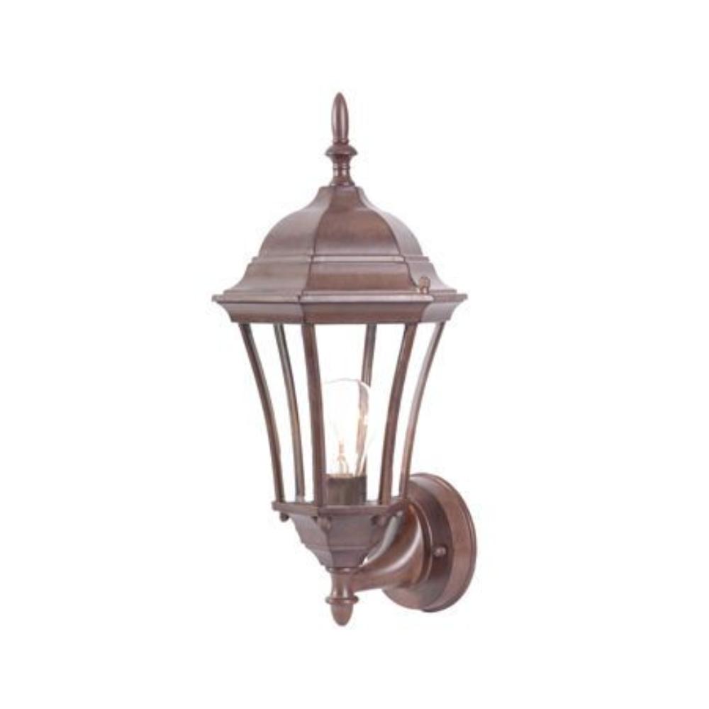 Acclaim Lighting-5020BW-Brynmawr - One Light Outdoor Wall Mount - 8 Inches Wide by 17 Inches High   Burled Walnut Finish with Clear Beveled Glass