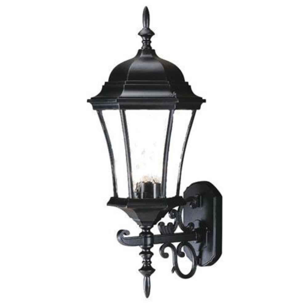 Acclaim Lighting-5025BK-Brynmawr - Three Light Outdoor Wall Mount - 9 Inches Wide by 22 Inches High   Matte Black Finish with Clear Beveled Glass