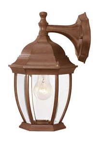 Acclaim Lighting-5035BW-Wexford - One Light Outdoor Wall Mount - 8 Inches Wide by 13 Inches High   Burled Walnut Finish with Clear Beveled Glass