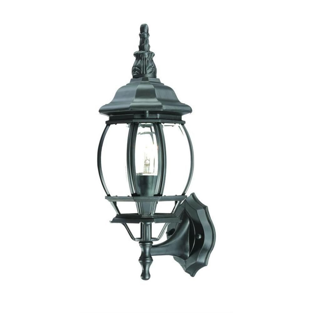 Acclaim Lighting-5051BK-French Lanterns - One Light Outdoor Wall Mount - 6.25 Inches Wide by 17.5 Inches High   Matte Black Finish with Clear Beveled Glass