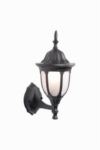 Acclaim Lighting-5060BK/FR-Suffolk - One Light Outdoor Wall Mount - 6.75 Inches Wide by 15 Inches High Matte Black Frosted Burled Walnut Finish with Clear Seeded Glass