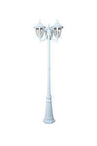 Acclaim Lighting-5069TW-Suffolk - Three Light Post - 25 Inches Wide by 82.5 Inches High Textured White  Textured White Finish with Clear Seeded Glass