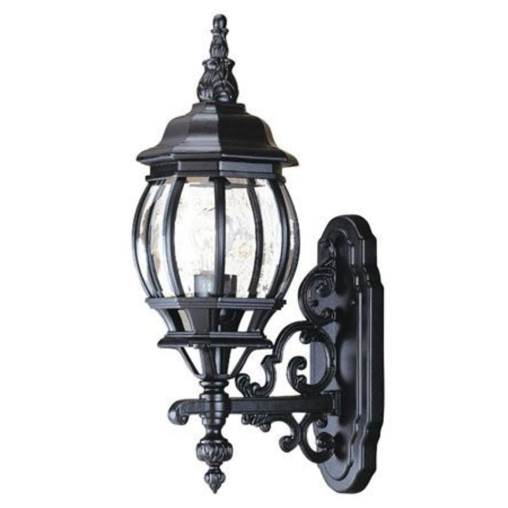 Acclaim Lighting-5150BK-Chateau - One Light Outdoor Wall Mount - 6.25 Inches Wide by 20 Inches High Matte Black  Textured White Finish with Clear Beveled Glass