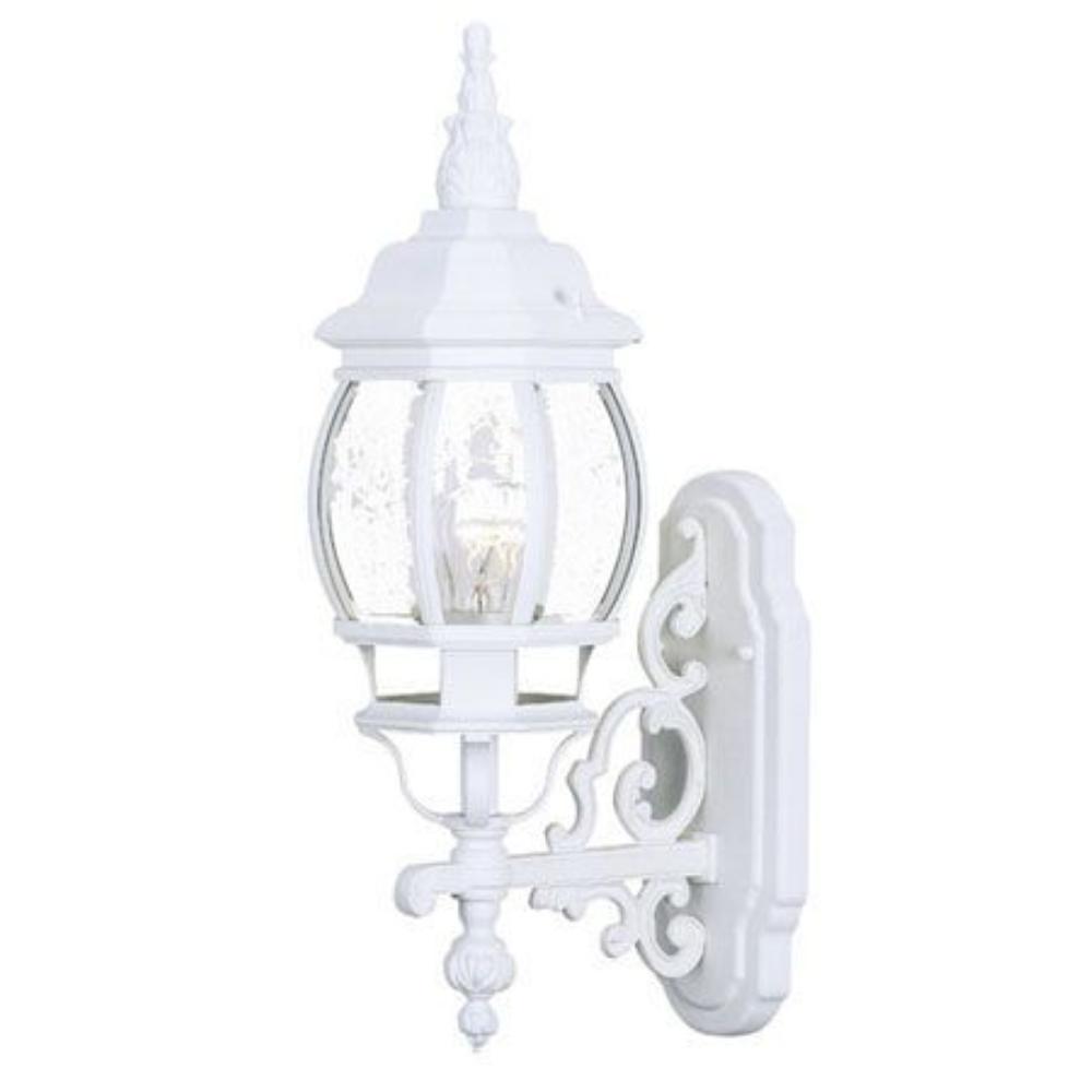 Acclaim Lighting-5150TW-Chateau - One Light Outdoor Wall Mount - 6.25 Inches Wide by 20 Inches High   Textured White Finish with Clear Beveled Glass