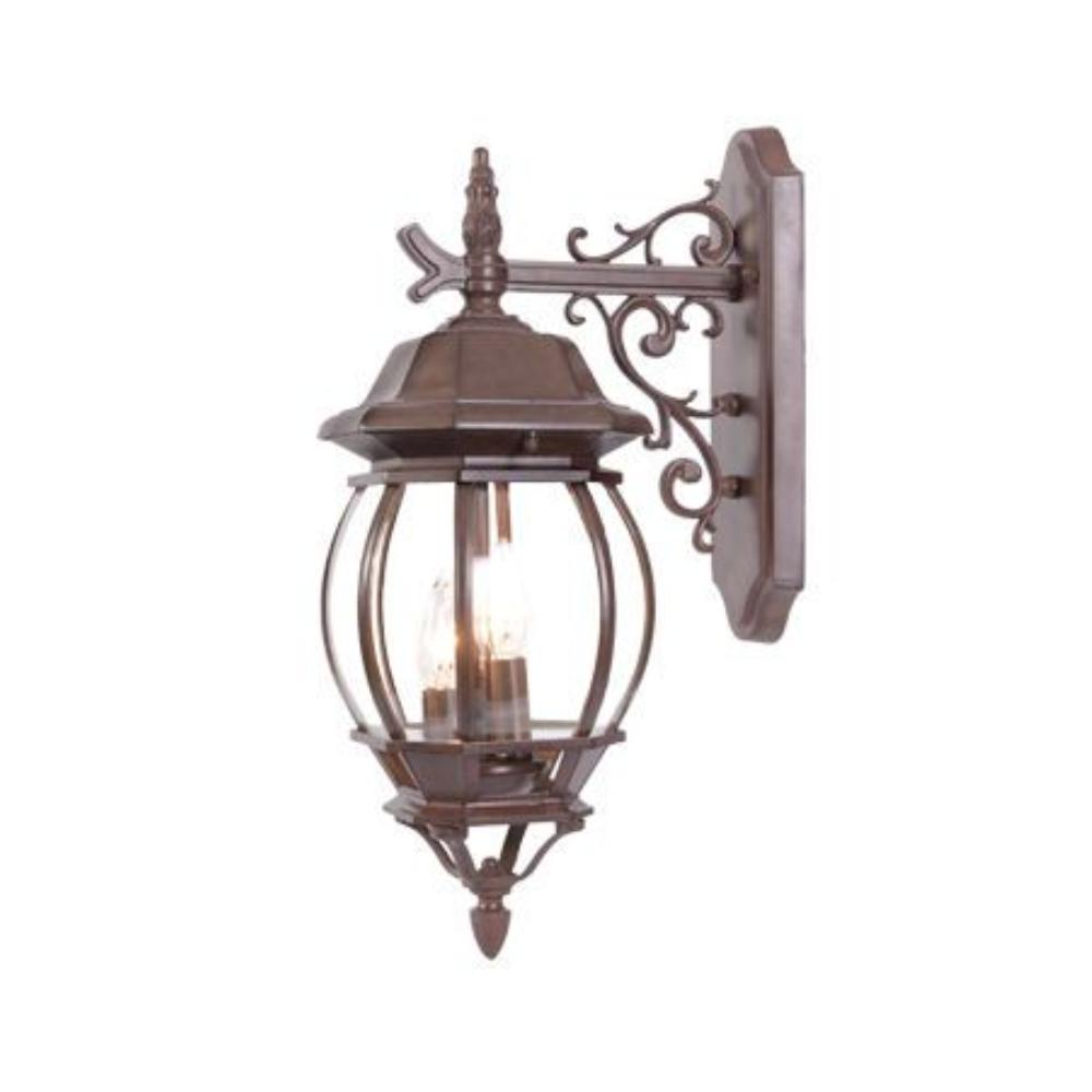 Acclaim Lighting-5152BW-Chateau - Three Light Outdoor Wall Mount - 7.5 Inches Wide by 21 Inches High   Burled Walnut Finish with Clear Beveled Glass