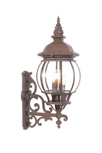 Acclaim Lighting-5153BW-Chateau - Four Light Outdoor Wall Mount - 11 Inches Wide by 29 Inches High   Burled Walnut Finish with Clear Beveled Glass