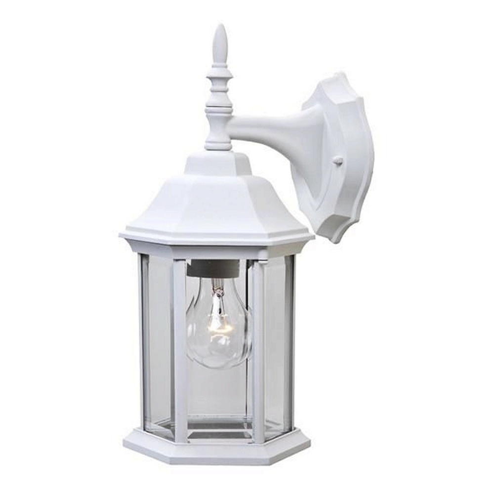 Acclaim Lighting-5181TW-Craftsman 2 - One Light Wall Lantern - 8 Inches Wide by 15 Inches High Textured White Clear Beveled Textured WhiteFinish