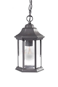 Acclaim Lighting-5185BK-Madison - One Light Outdoor Hanging Lantern - 6 Inches Wide by 12 Inches High   Madison - One Light Outdoor Hanging Lantern - 6 Inches Wide by 12 Inches High