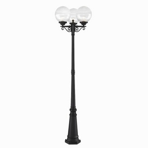 Acclaim Lighting-5269BK/CL-Havana - Three Light Post Lantern   Matte BlackFinish with Clear Prismatic Acrylic Glass