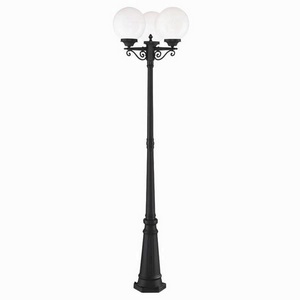 Acclaim Lighting-5269BK/WH-Havana - Three Light Post Lantern - 24 Inches Wide by 85.25 Inches High   Matte BlackFinish with Opal Acrylic Glass