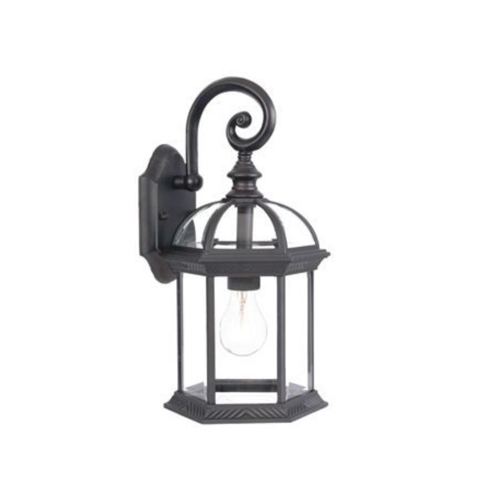 Acclaim Lighting-5271BK-Dover - One Light Outdoor Wall Mount - 8 Inches Wide by 16 Inches High   Matte Black Finish with Clear Beveled Glass