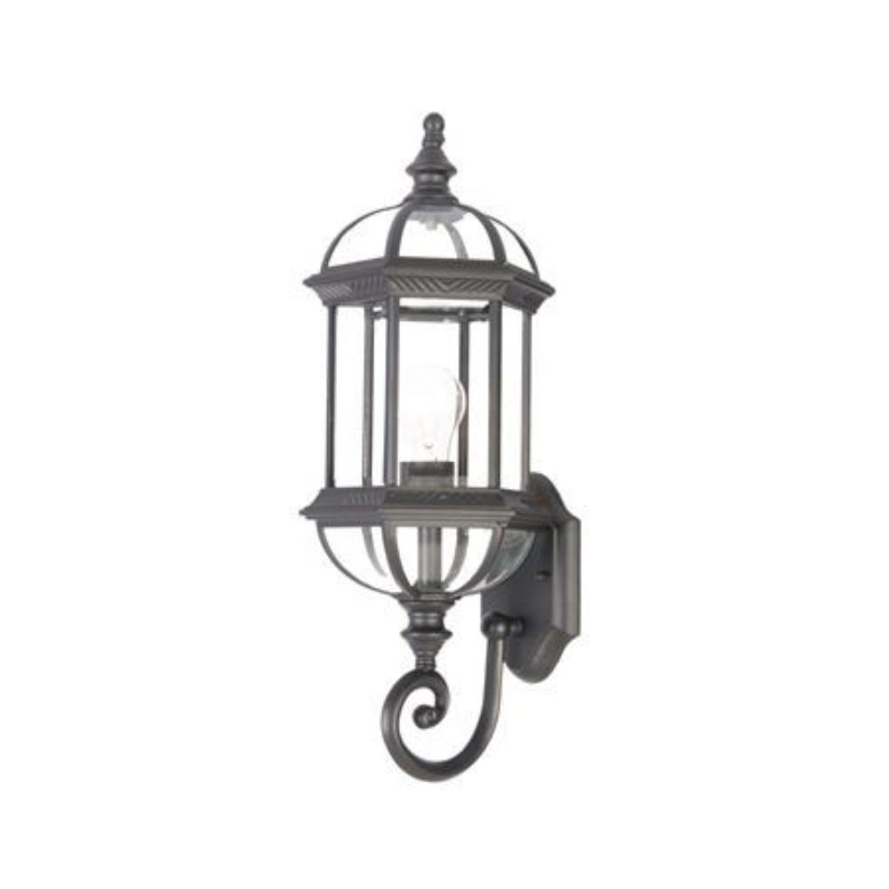 Acclaim Lighting-5272BK-Dover - One Light Outdoor Wall Mount - 8 Inches Wide by 16 Inches High   Matte Black Finish with Clear Beveled Glass