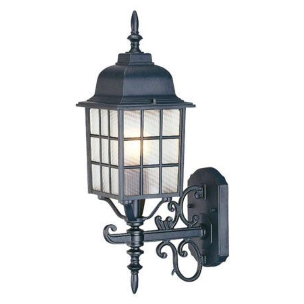 Acclaim Lighting-5301BK-Nautica - One Light Outdoor Wall Mount - 6 Inches Wide by 19.5 Inches High   Matte Black Finish with Acid Etched Glass
