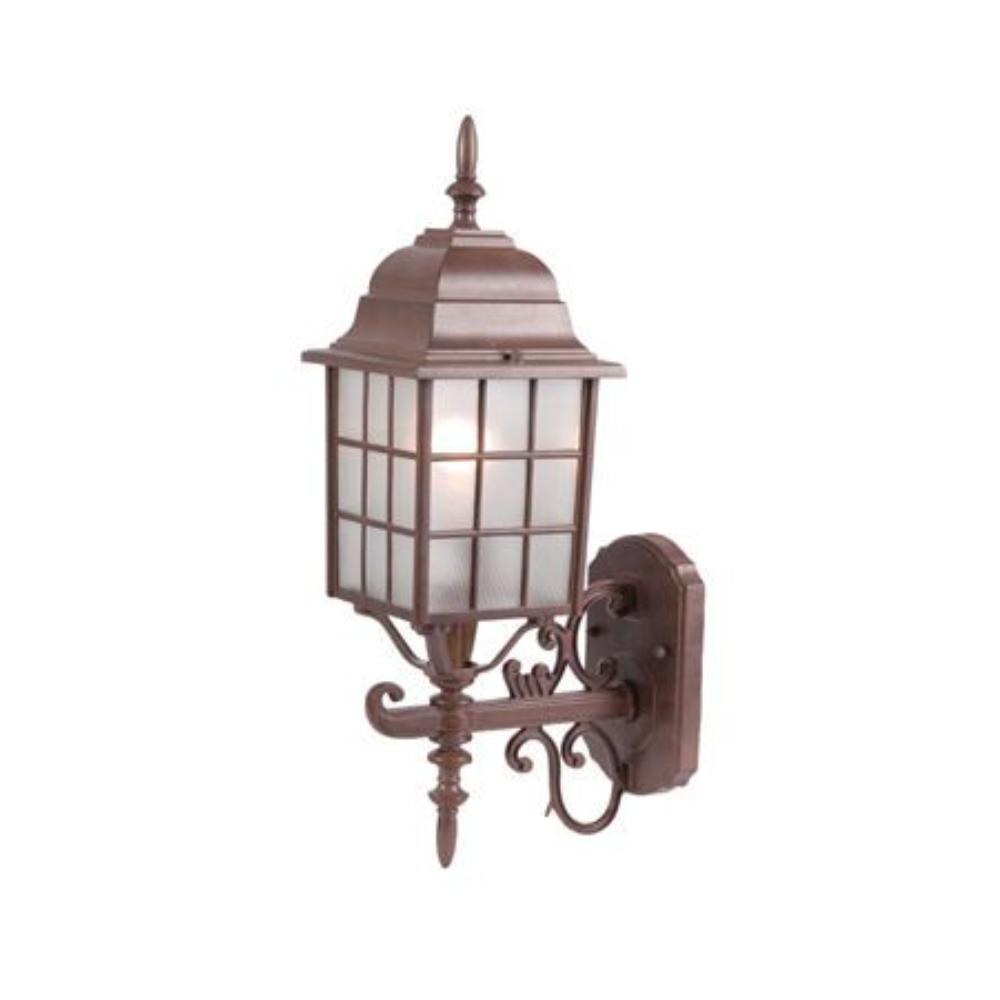 Acclaim Lighting-5301BW-Nautica - One Light Outdoor Wall Mount - 6 Inches Wide by 19.5 Inches High   Burled Walnut Finish with Acid Etched Glass