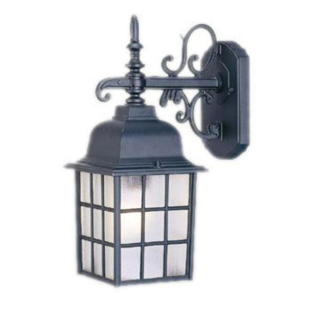 Acclaim Lighting-5302BK-Nautica - One Light Outdoor Wall Mount - 6 Inches Wide by 15 Inches High   Matte Black Finish with Acid Etched Glass