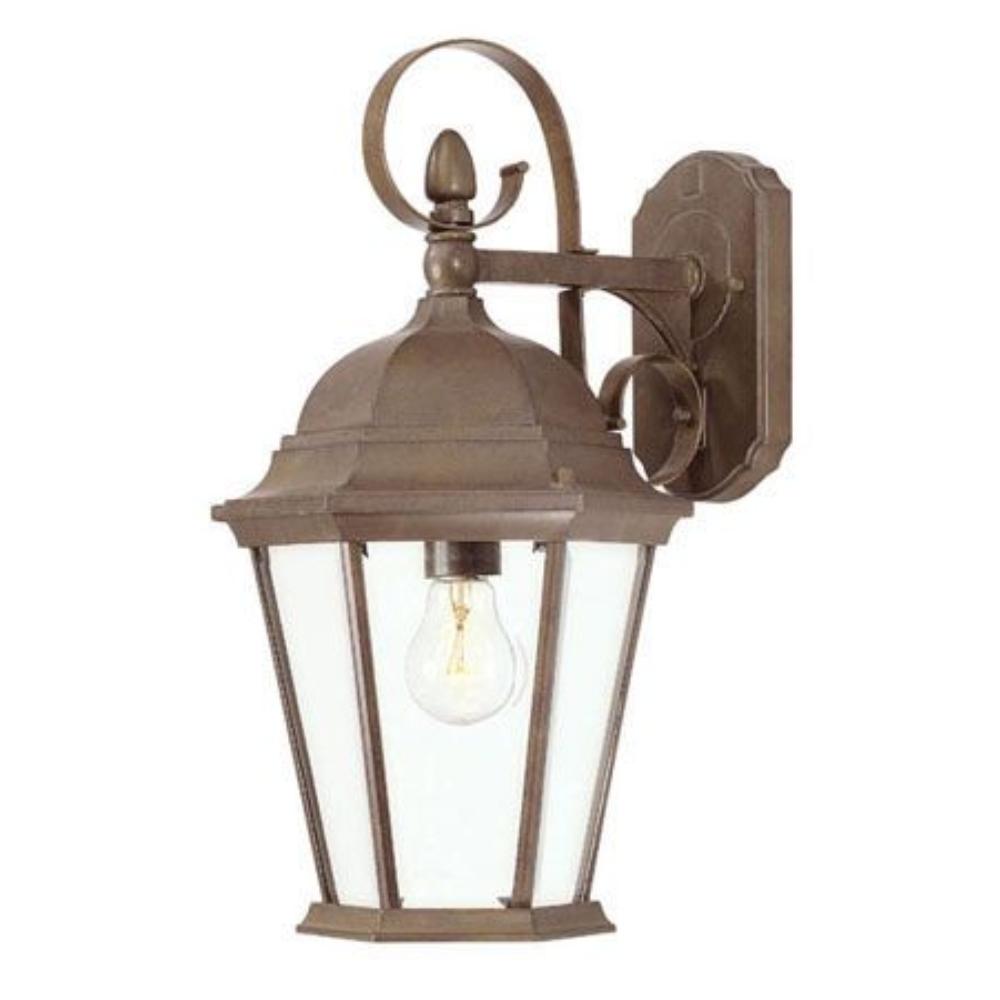 Acclaim Lighting-5412BW-New Orleans - One Light Outdoor Wall Mount   Burled Walnut Finish with Clear Beveled Glass