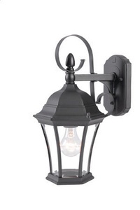 Acclaim Lighting-5423BK-New Orleans - One Light Outdoor Wall Mount   Matte Black Finish with Clear Beveled Glass