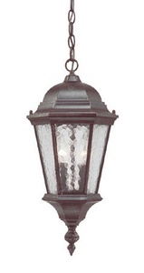 Acclaim Lighting-5516MM-Telfair - Two Light Outdoor Hanging Lantern - 9.5 Inches Wide by 20 Inches High Marbleized Mahogany  Marbleized Mahogany Finish with Hammered Water Glass