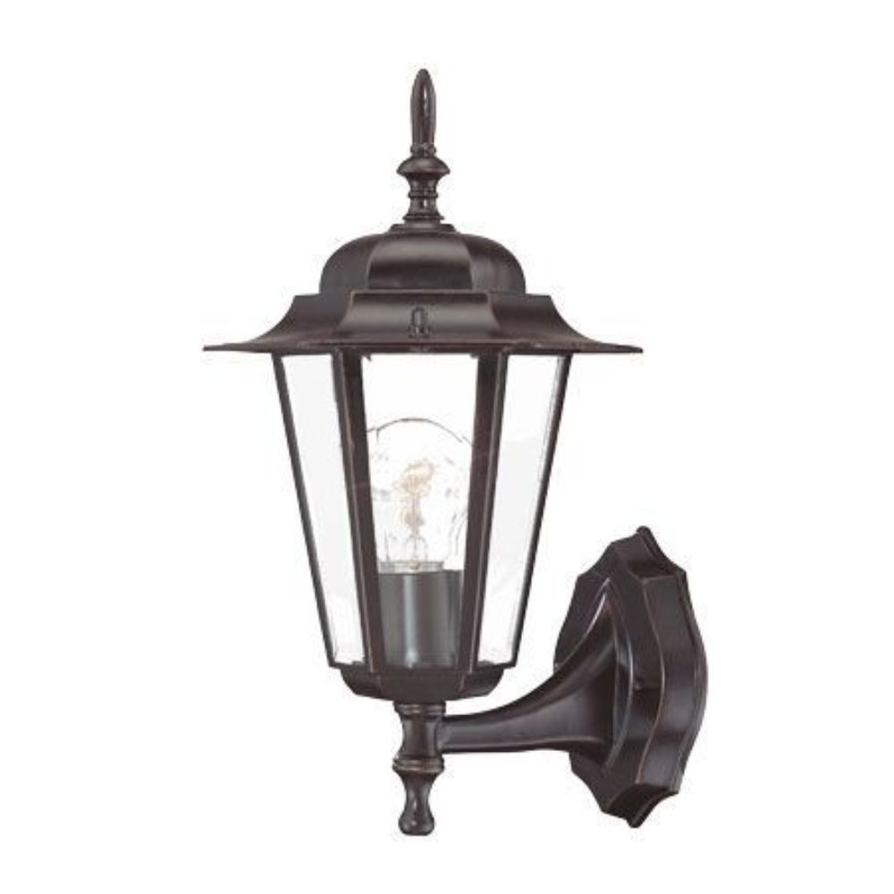 Acclaim Lighting-6101ABZ-Camelot - One Light Outdoor Wall Mount - 8 Inches Wide by 14.5 Inches High Architectural Bronze  Textured White Finish with Clear Beveled Glass