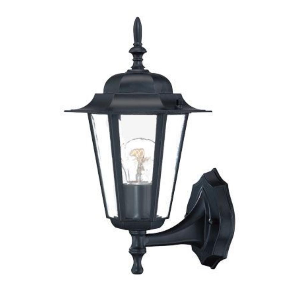 Acclaim Lighting-6101BK-Camelot - One Light Outdoor Wall Mount - 8 Inches Wide by 14.5 Inches High   Matte Black Finish with Clear Beveled Glass