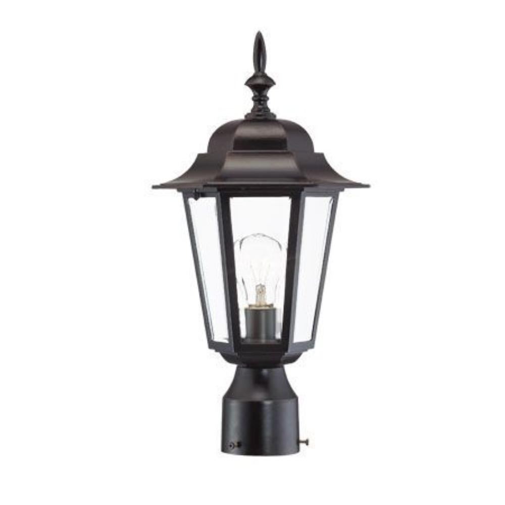 Acclaim Lighting-6117ABZ-Camelot - One Light Post - 9.25 Inches Wide by 17.25 Inches High   Architectural Bronze Finish with Clear Beveled Glass