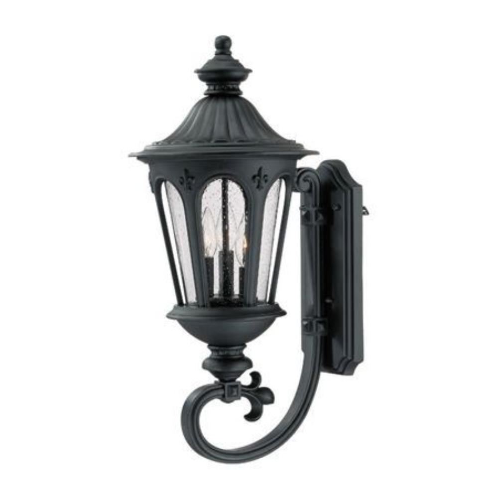 Acclaim Lighting-61561BK-Marietta - Three Light Outdoor Wall Mount - 11 Inches Wide by 24.5 Inches High   Matte Black Finish with Clear Seeded Glass