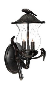 Acclaim Lighting-7551BC/SD-Avian - Two Light Outdoor Wall Mount   Black Coral Finish with Clear Seeded Glass