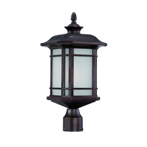 Acclaim Lighting-8117ABZ-Somerset - One Light Medium Post Mount - 11.25 Inches Wide by 19.5 Inches High Architectural Bronze  Matte Black Finish