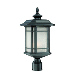 Acclaim Lighting-8117BK-Somerset - One Light Medium Post Mount - 11.25 Inches Wide by 19.5 Inches High   Matte Black Finish