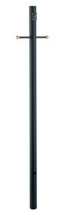 Acclaim Lighting-98BK-Direct Burial - Smooth Post - 3 Inches Wide by 84 Inches High   Matte Black Finish