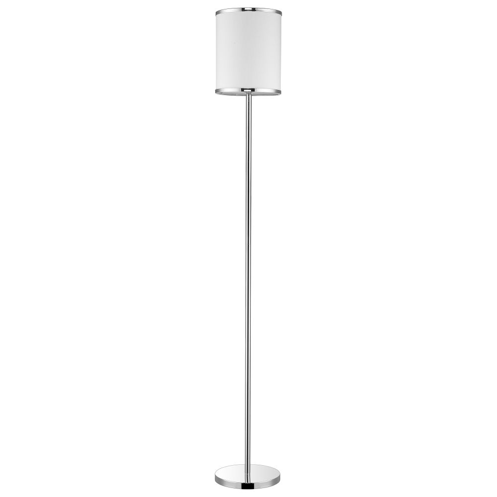 Acclaim Lighting-BF4827-Lux II - One Light Floor Lamp - 65 Inches Wide by 9 Inches High   Polished Chrome Finish with Off-White Shantung Shade