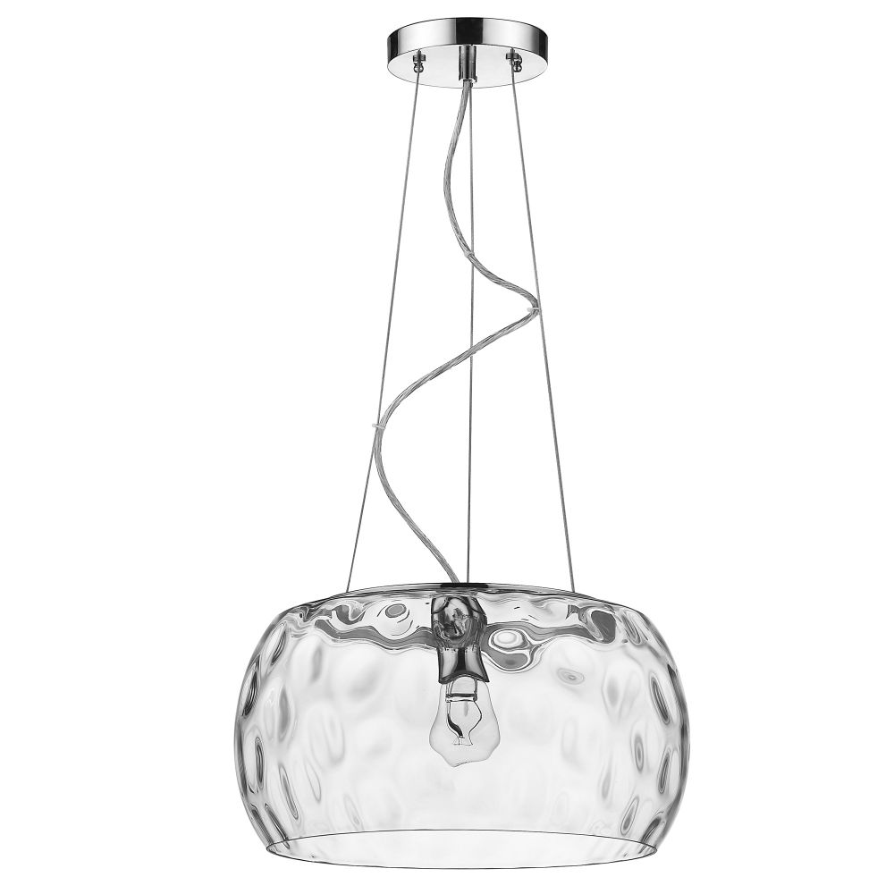 Acclaim Lighting-BP6059-Mystere Pendant - One Light Pendant - 9.5 Inches Wide by 15 Inches High   Chrome Finish with Dimple Glass