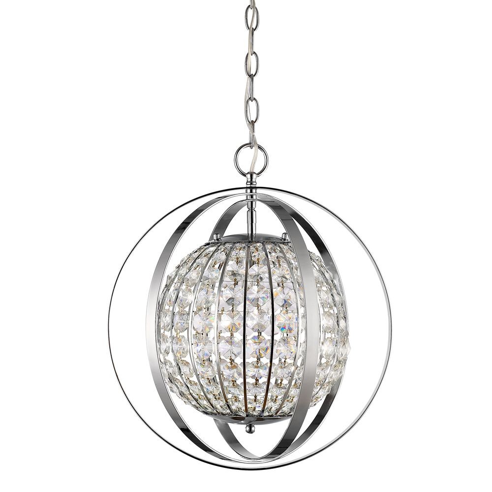 Acclaim Lighting-IN11095PN-Olivia - One Light Pendant - 18 Inches Wide by 21 Inches High Polished Nickel  Polished Nickel Finish with Clear Crystal