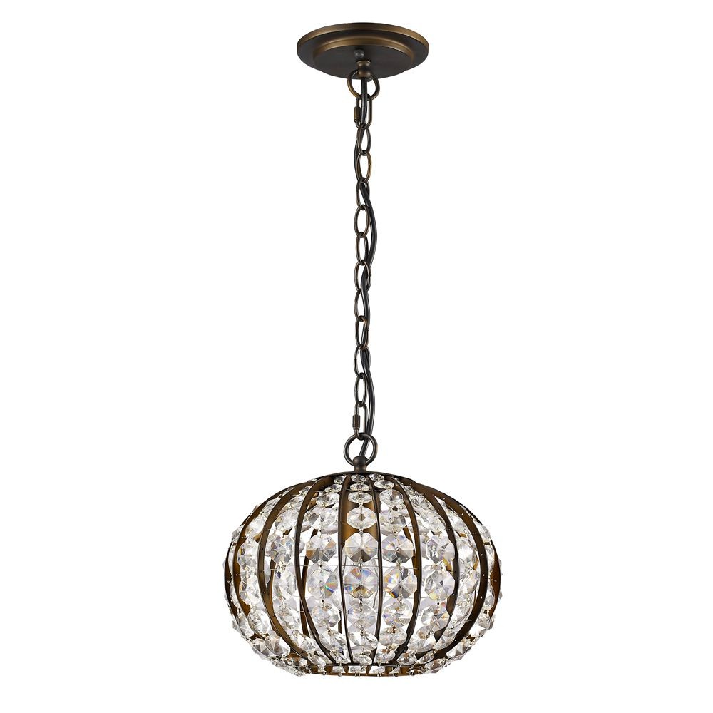 Acclaim Lighting-IN11098ORB-Olivia - One Light Pendant - 10.25 Inches Wide by 8.25 Inches High   Olivia - One Light Pendant - 10.25 Inches Wide by 8.25 Inches High