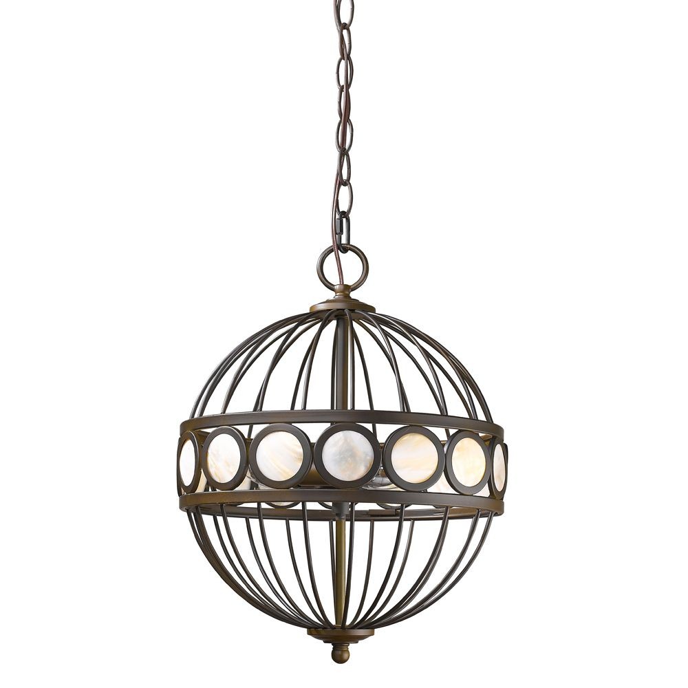 Acclaim Lighting-IN11105ORB-Aria - Three Light Pendant in Antique Style - 12 Inches Wide by 16.25 Inches High Oil Rubbed Bronze  Oil Rubbed Bronze Finish