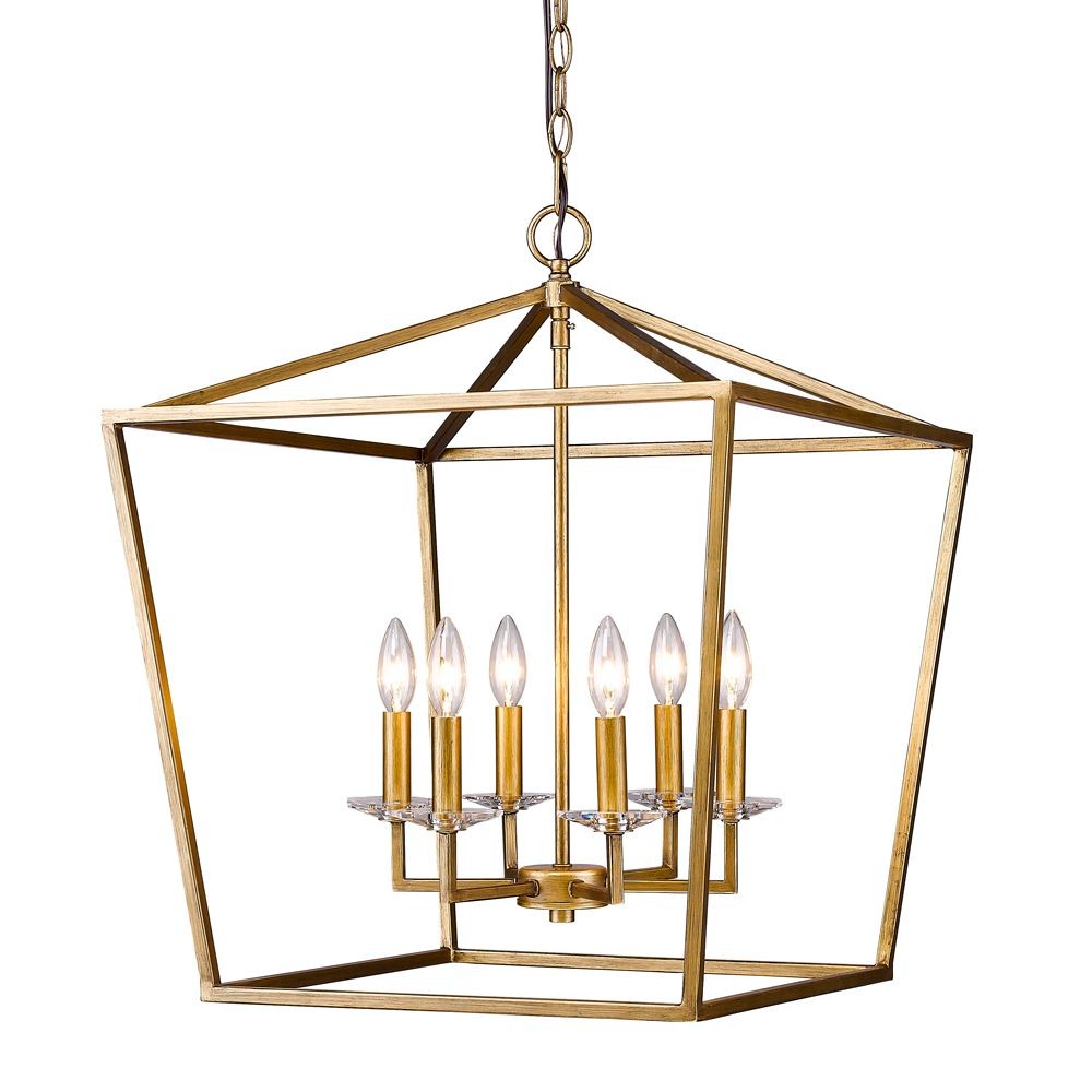 Acclaim Lighting-IN11130AG-Kennedy - Six Light Pendant - 20 Inches Wide by 24 Inches High Antique Gold  Oil Rubbed Bronze Finish