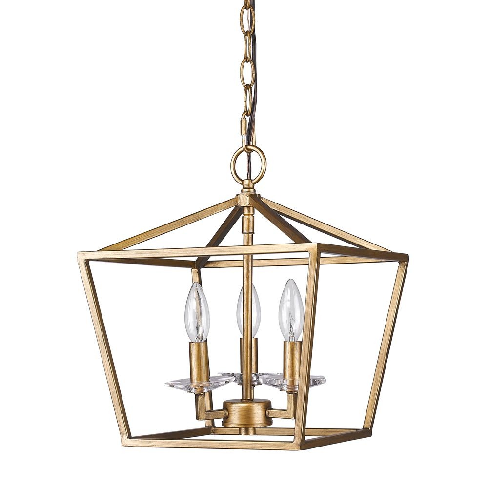 Acclaim Lighting-IN11131AG-Kennedy - Three Light Pendant - 12 Inches Wide by 14.5 Inches High Antique Gold  Oil Rubbed Bronze Finish