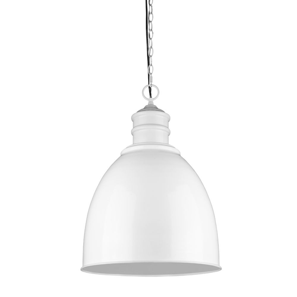 Acclaim Lighting-IN11170WH-Colby - One Light Pendant in Farmhouse Style - 17.5 Inches Wide by 25.25 Inches High White  White Finish