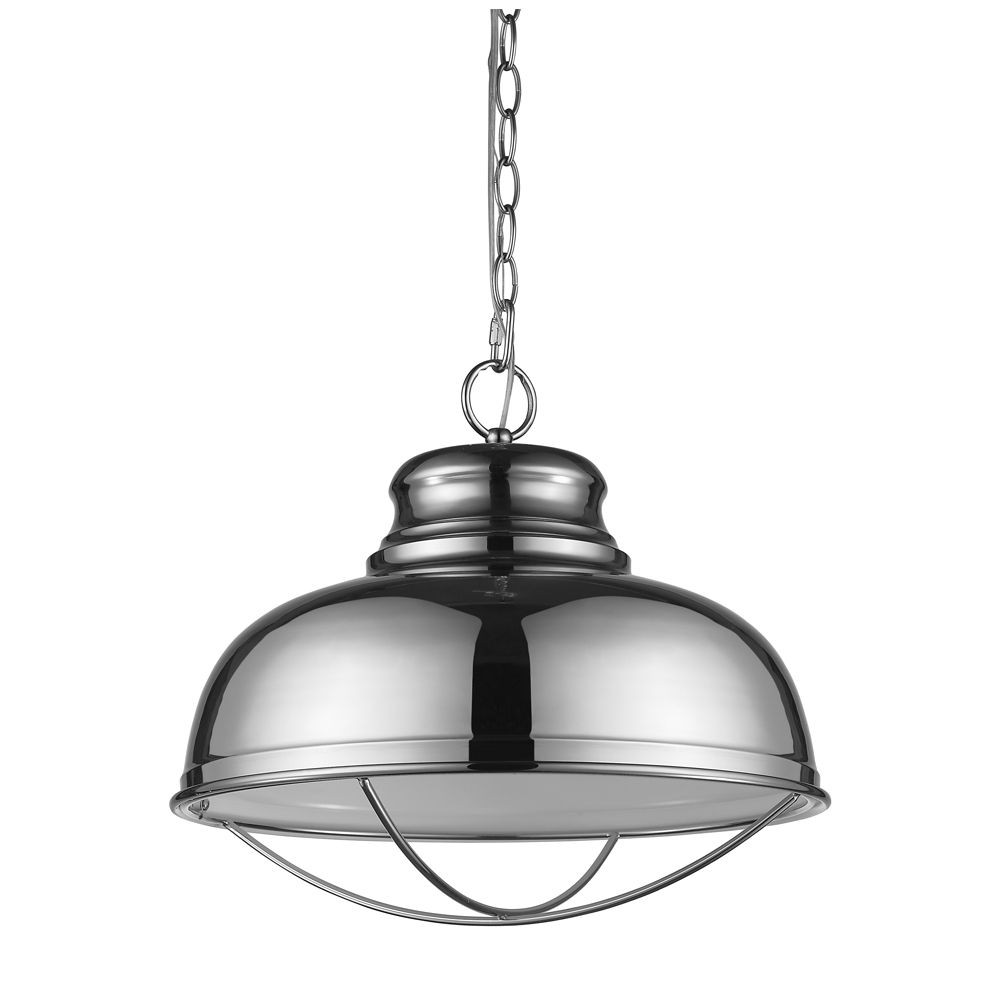 Acclaim Lighting-IN11175PN-Ansen - One Light Pendant in Industrial Style - 16.5 Inches Wide by 15.25 Inches High Polished Nickel  Polished Nickel Finish with Opal White Glass