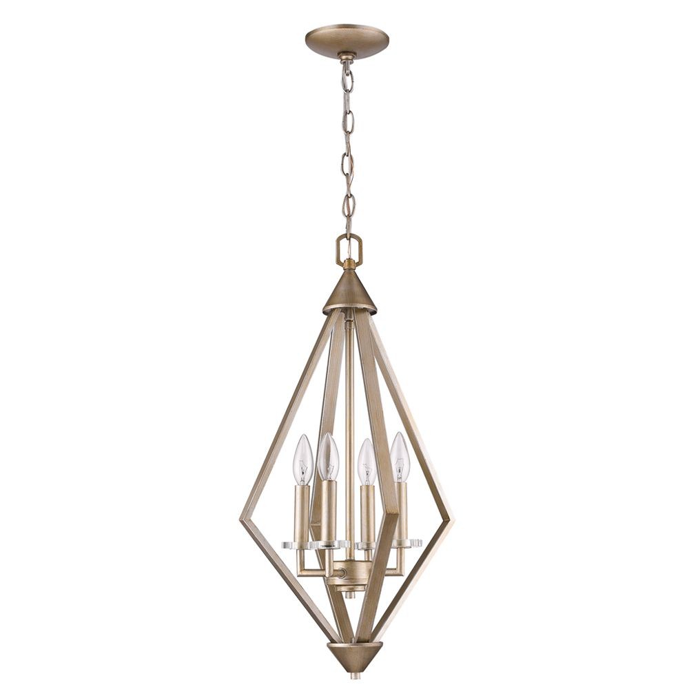 Acclaim Lighting-IN11315WG-Easton - Four Light Chandelier - 14 Inches Wide by 26 Inches High   Washed Gold Finish