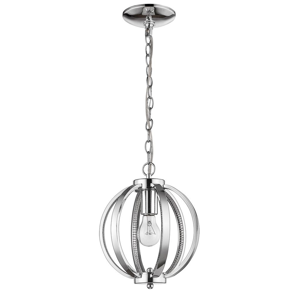 Acclaim Lighting-IN11335CH-Nevaeh - One Light Pendant in Modern Style - 9 Inches Wide by 12 Inches High   Chrome Finish