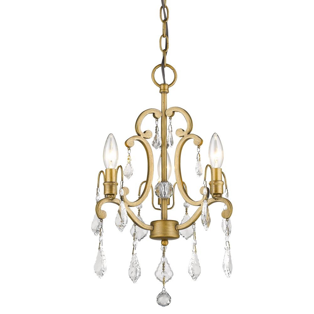 Acclaim Lighting-IN11355AG-Claire - Three Light Chandelier in Classic Style - 12 Inches Wide by 20 Inches High   Antique Gold Finish