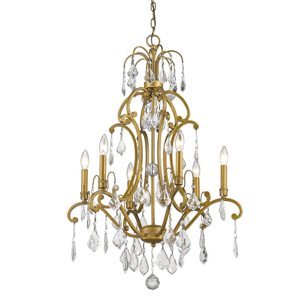 Acclaim Lighting-IN11356AG-Claire - Six Light Chandelier in Classic Style - 24 Inches Wide by 35 Inches High   Antique Gold Finish