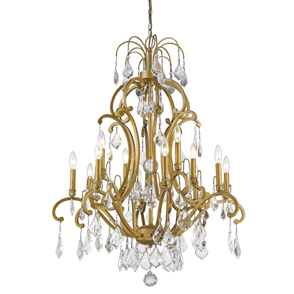 Acclaim Lighting-IN11357AG-Claire - Twelve Light Chandelier in Classic Style - 32 Inches Wide by 43 Inches High   Antique Gold Finish