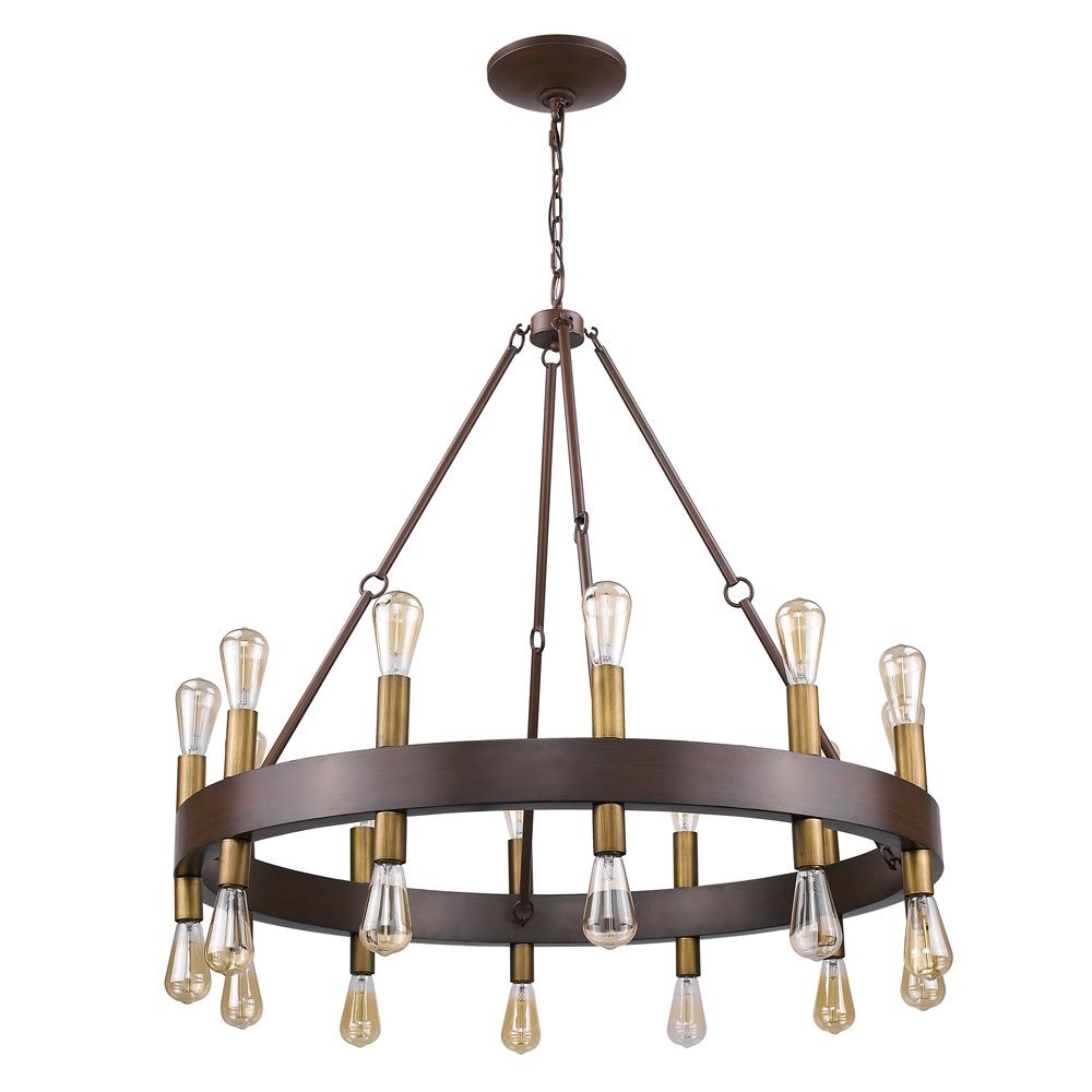 Acclaim Lighting-IN11386W-Cumberland - Twenty-Four Light Chandelier in Sophisticated yet rustic Style - 42 Inches Wide by 39.25 Inches High   Faux Wood Finish