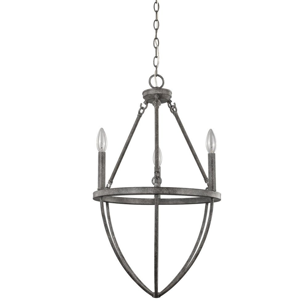 Acclaim Lighting-IN11390ASH-Harlow - Three Light Foyer in Modern Style - 15.25 Inches Wide by 27 Inches High   Ash Finish