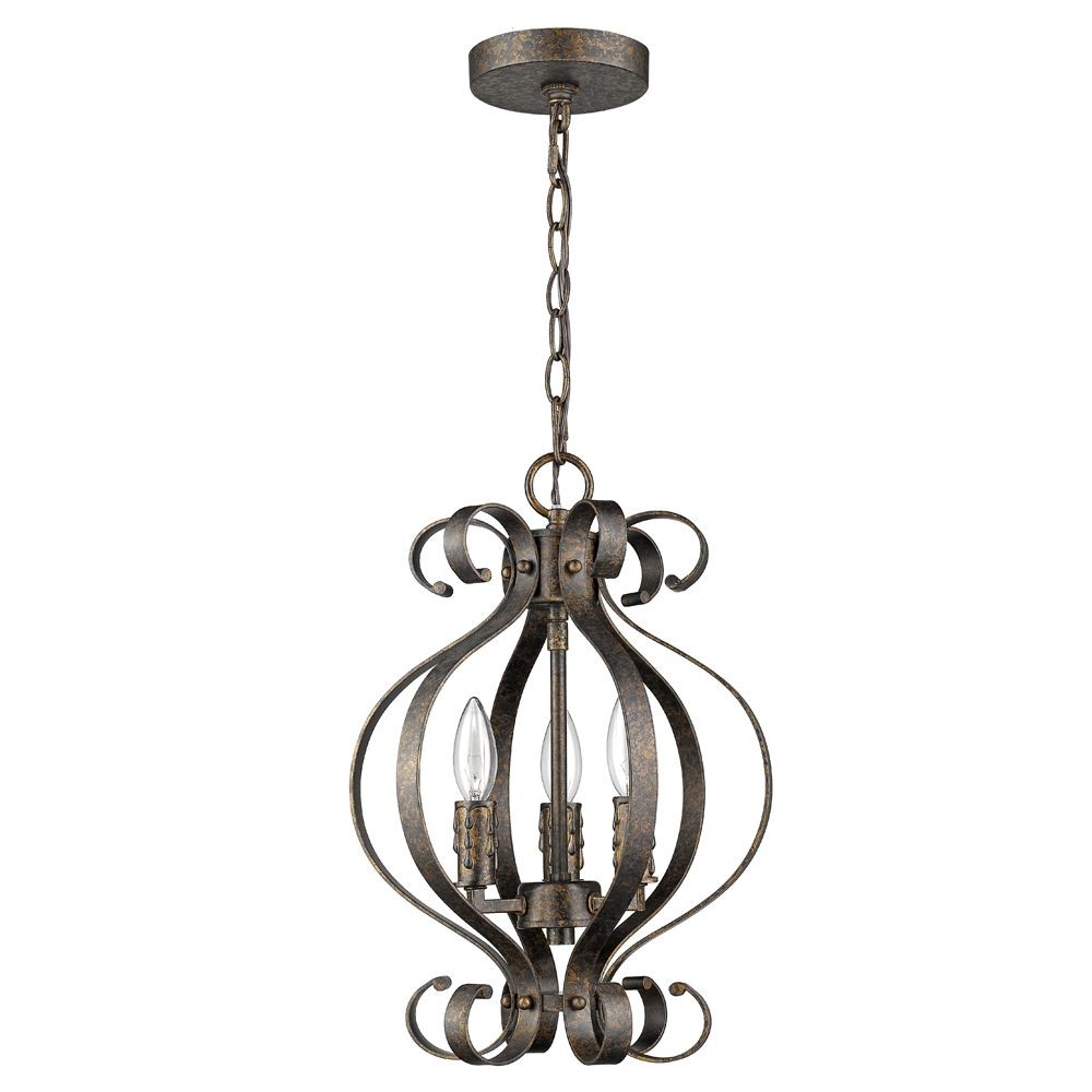 Acclaim Lighting-IN11411R-Lydia - Three Light Chandelier in Classic Style - 12 Inches Wide by 17.5 Inches High   Russet Finish