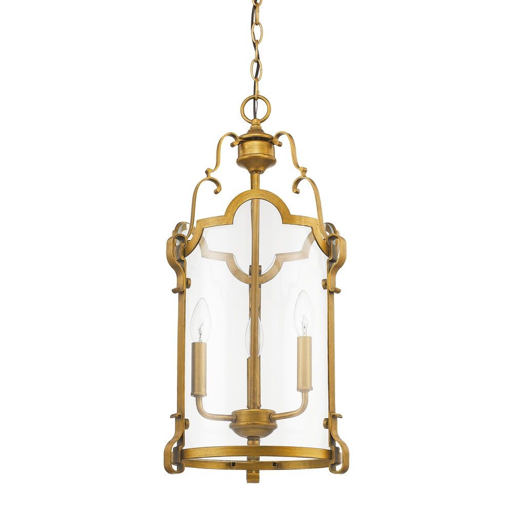 Acclaim Lighting-IN11420AG-Elizabeth - Three Light Chandelier - 12 Inches Wide by 24 Inches High   Antique Gold Finish with Clear Glass