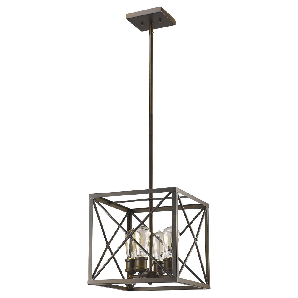 Acclaim Lighting-IN21121ORB-Brooklyn - Four Light Pendant in Industrial Style - 12.5 Inches Wide by 12 Inches High   Oil Rubbed Bronze Finish